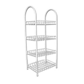 Csővázas Fém Tároló Polc 4 Polcos 110x30x70 cm