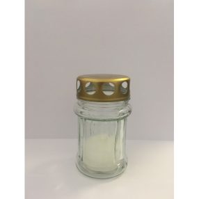 Üveg mécses csavart 6 db-os