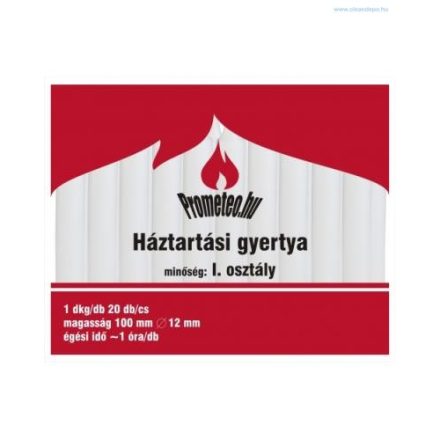 Háztartási gyertya 2 dkg 10db/cs