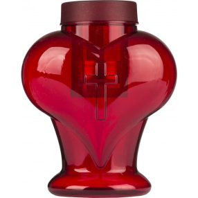 Müa. Mécses Szív 12Db 2Szín Pir/Feh