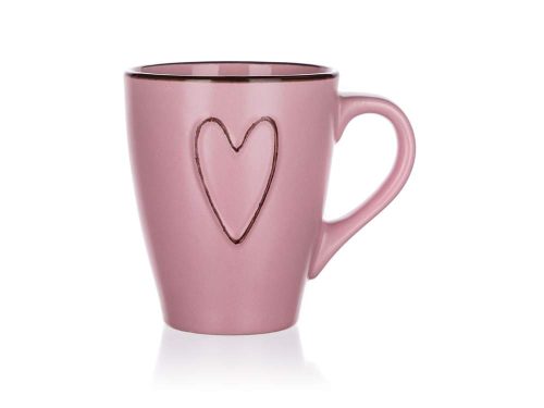 Ker.Bögre Heart 310Ml Rózs 60324988