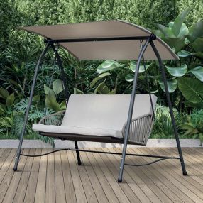 Kerti hintaágy bézs 175x110x159 cm