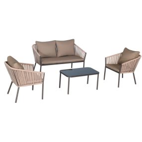 Kerti bútor szett 4 részes barna 