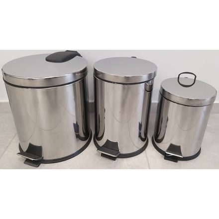 Fém pedálos szemetes 12 L Inox