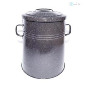 Zománcozott zsírbödön, 10 literes, fekete
