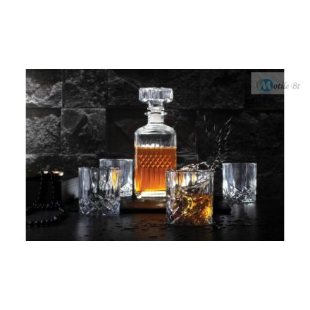 Berlinger Haus Black Silver Collection 5 részes üveg whiskey-s készlet