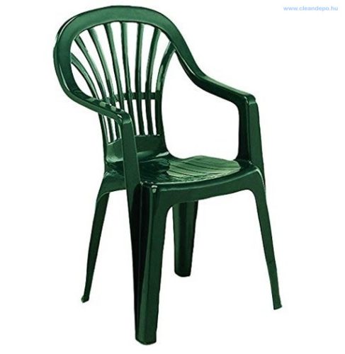 Progarden Zena műanyag kerti szék magas támlás zöld 
