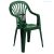 Progarden Zena műanyag kerti szék magas támlás zöld 