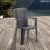 Progarden Eden rattan hatású karfás műanyag kerti szék antracit 