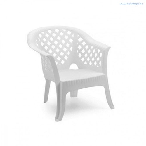 Progarden Lario műanyag kerti fotel fehér 