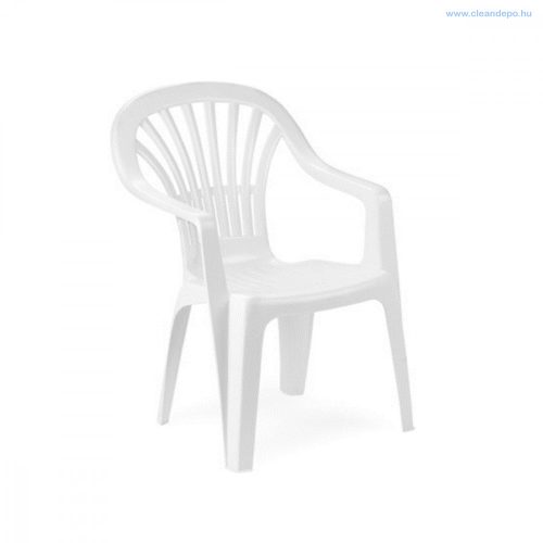 ProGARDEN Zena magastámlás szék fehér színben