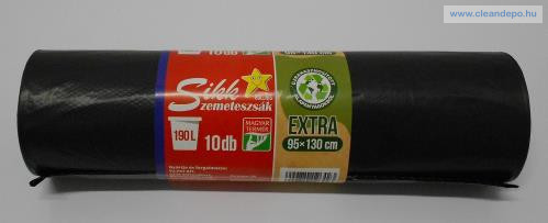 Szemeteszsák 190L EXTRA 10DB/ROLL Sikk