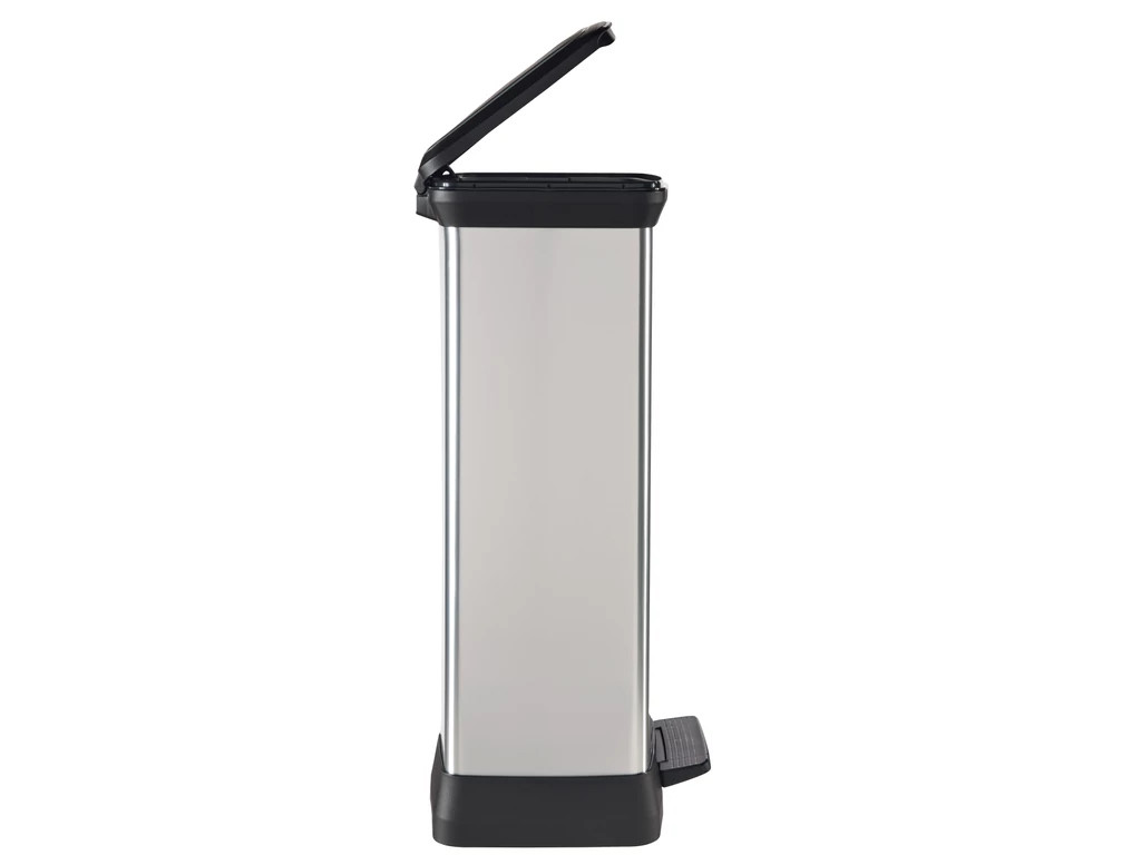 Curver fémhatású pedálos szögletes szemetes 50 L02162