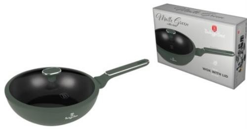 Berlinger Haus Matte Green Collection Wok fedővel 28 cm BH-8159 Berlinger Haus Matte Green Collection Wok fedővel 28 cm BH-8159