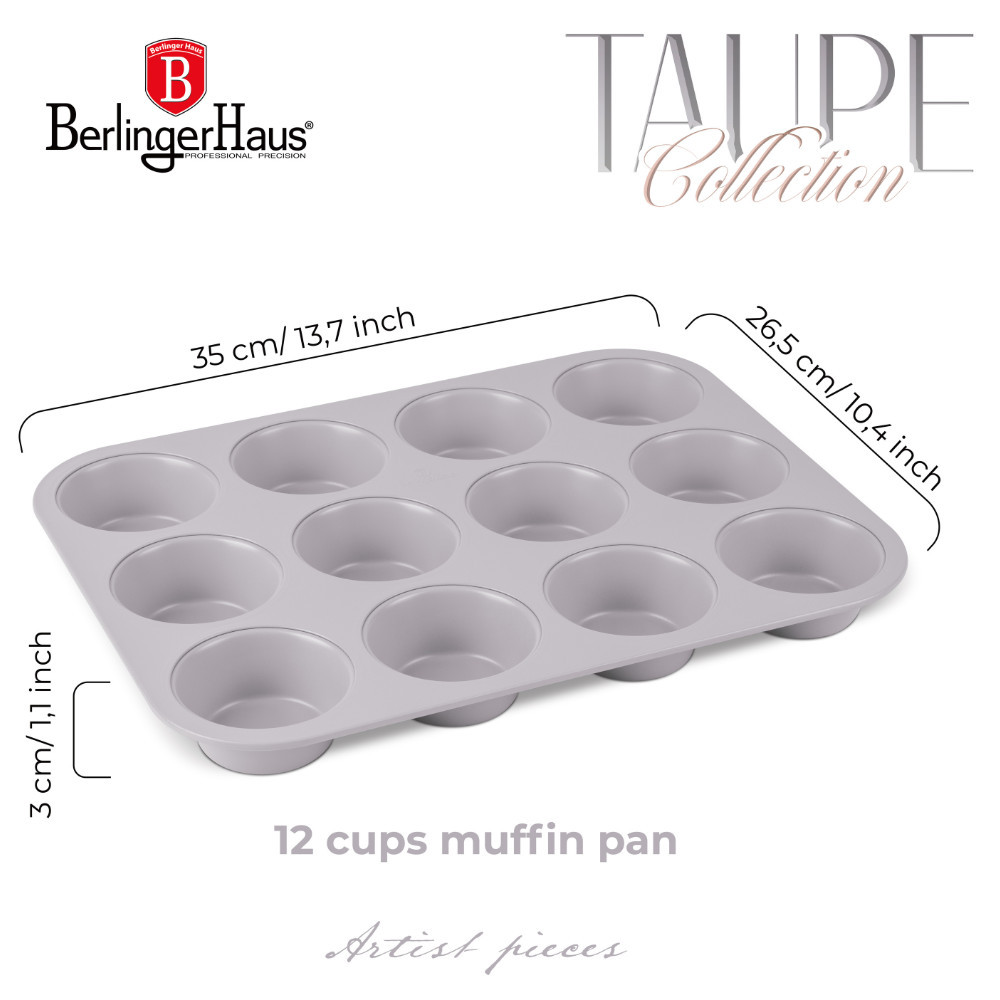 Berlinger Haus Taupe Collection Muffin Sütő 12 csészés BH-7947
