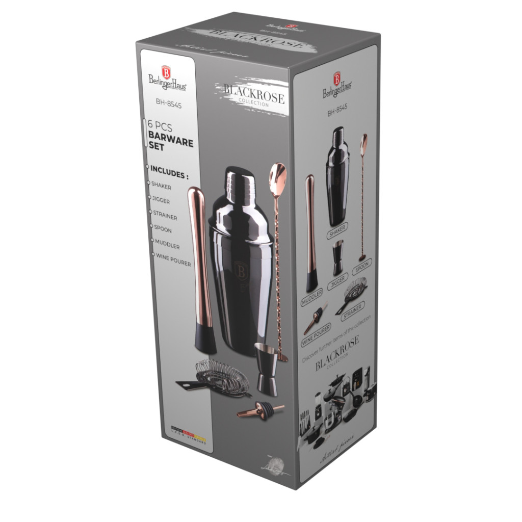Berlinger Haus Black Rose Collection 6 darabos bartender szett BH-8545