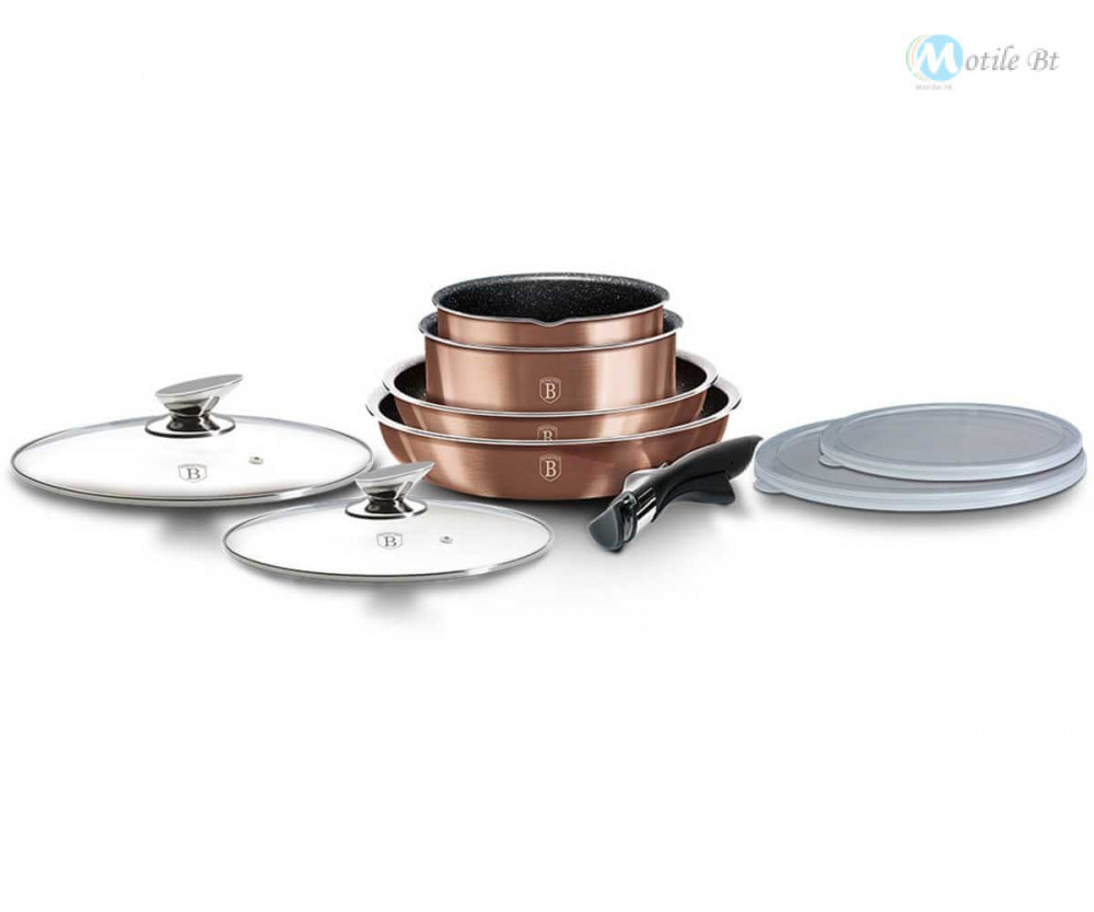 Berlinger Haus Edénykészlet márvány bevonattal 9 részes Rosegold Edition BH-6147